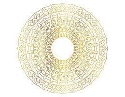 Mandala art with golden gradient and pattern vector