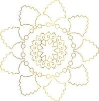 Mandala art with golden gradient and royal design vector