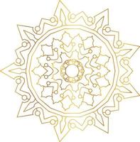 Mandala art with golden gradient and royal design vector