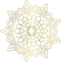 Mandala art with golden gradient and royal design vector