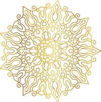 Mandala art with golden gradient and royal design vector