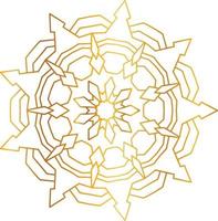 Mandala art with golden gradient and royal design vector