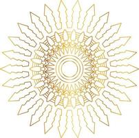 Royal mandala pattern with golden gradient vector