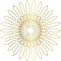 Royal mandala pattern with golden gradient vector