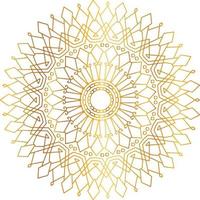 Royal mandala pattern with golden gradient vector