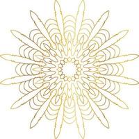 Royal mandala pattern with golden gradient vector