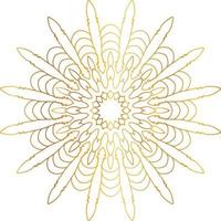 Royal mandala pattern with golden gradient vector