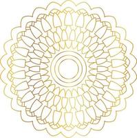 Royal mandala pattern with golden gradient vector