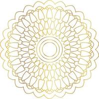 Royal mandala pattern with golden gradient vector