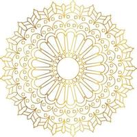 Royal mandala pattern with golden gradient vector