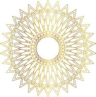 diseño de mandala real con degradado dorado, fondo, patrón vector