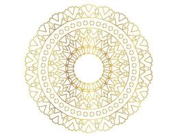 Mandala art with golden gradient and pattern vector