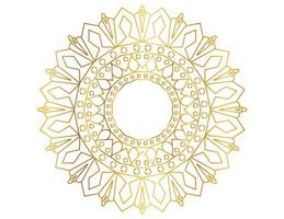 Mandala art with golden gradient and pattern vector