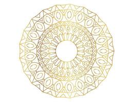 Mandala art with golden gradient and pattern vector