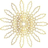 Mandala art with golden gradient and royal design vector