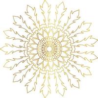 Golden gradient mandala design with royal art vector