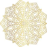 Mandala art with golden gradient and royal design vector