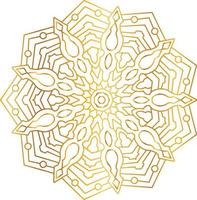 Mandala art with golden gradient and royal design vector