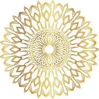 Royal mandala pattern with golden gradient vector