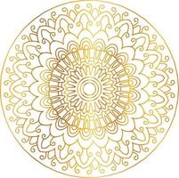 Mandala art with golden gradient and royal design vector