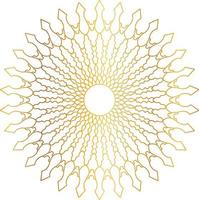 Mandala art with golden gradient and royal design vector