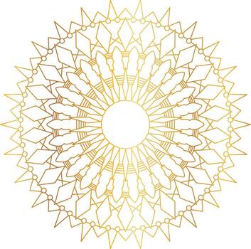 Royal Mandala design with golden gradient, background, pattern vector