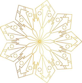 Royal Mandala design with golden gradient, background, pattern vector