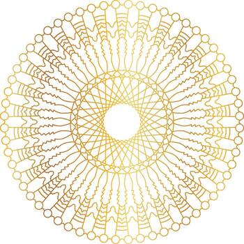 Royal Mandala design with golden gradient, background, pattern vector