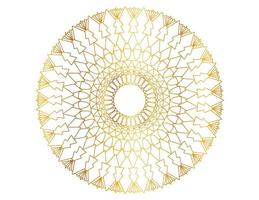 Mandala art with golden gradient and pattern vector