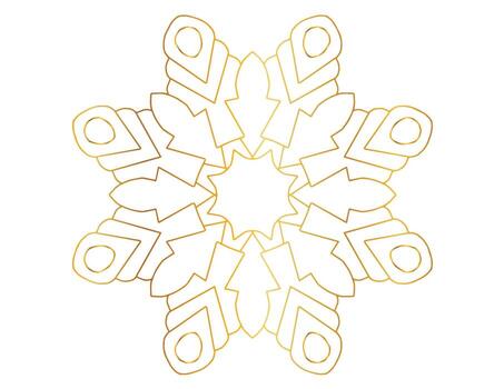 Mandala art with golden gradient and pattern vector