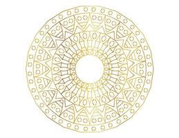 arte mandala con degradado dorado y patrón vector