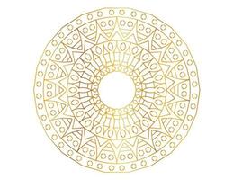 Mandala art with golden gradient and pattern vector