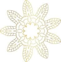 Mandala art with golden gradient and royal design vector