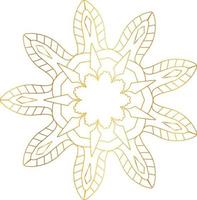 Mandala art with golden gradient and royal design vector