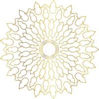 diseño de mandala degradado dorado con arte real vector