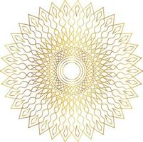Mandala art with golden gradient and royal design vector
