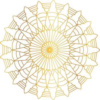 Royal Mandala design with golden gradient, background, pattern vector