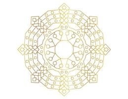 Mandala art with golden gradient and pattern vector