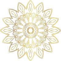 Royal mandala pattern with golden gradient vector
