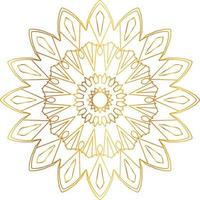 Royal mandala pattern with golden gradient vector