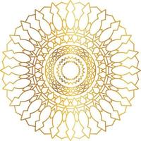 Mandala art with golden gradient and royal design vector