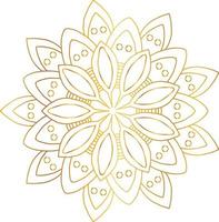 Royal mandala pattern with golden gradient vector