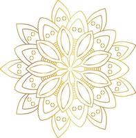 Royal mandala pattern with golden gradient vector