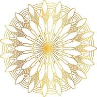 Royal mandala pattern with golden gradient vector