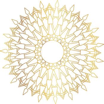 Royal Mandala design with golden gradient, background, pattern vector