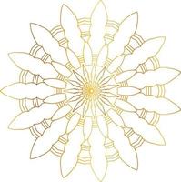 diseño de mandala real con degradado dorado, fondo, patrón vector