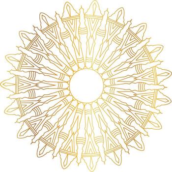 diseño de mandala real con degradado dorado, fondo, patrón vector