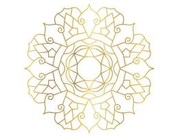 Mandala art with golden gradient and pattern vector