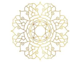 Mandala art with golden gradient and pattern vector