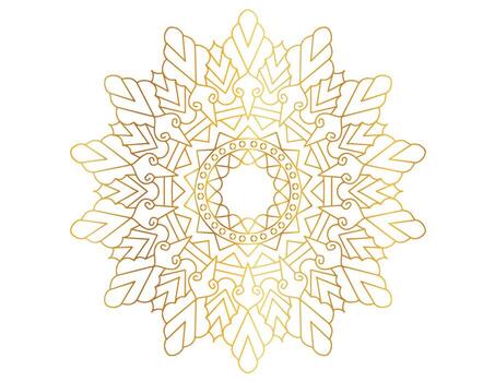 arte mandala con degradado dorado y patrón vector